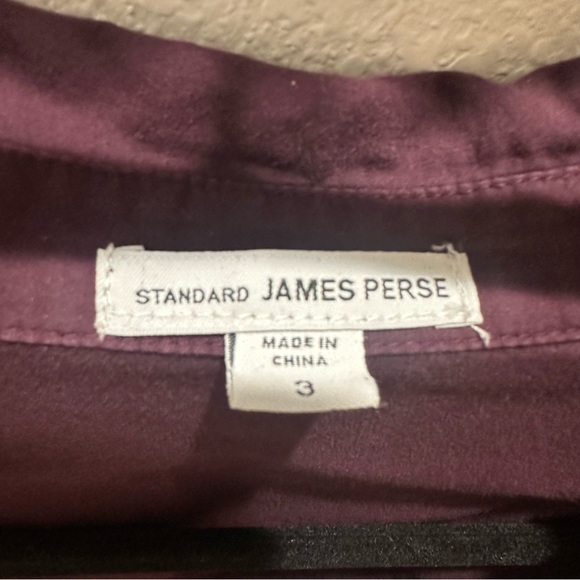 James Perse maroon button up size 3 - Picture 5 of 7